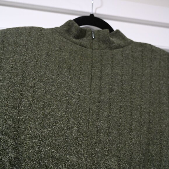 Joseph Ribkoff Size 14 Vintage Forest Green Textured Midi Dress - Picture 4 of 12